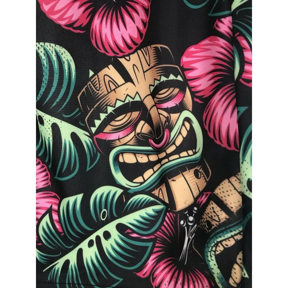 Good Vibes By Drill Clothing Company Shorts Mens Size Large Tiki Floral Hawaiian